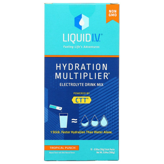 LIQUID I.V.: Tropical Punch Hydration Multiplier 10 Count Box, 5.65 oz - #tag1# - #tag2#