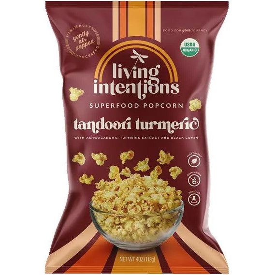 LIVING INTENTIONS: Popcorn Tandoori Turmeric, 4 oz - Sunshine Co Op. - #tag1# - #tag2# - #tag3# - #tag4#