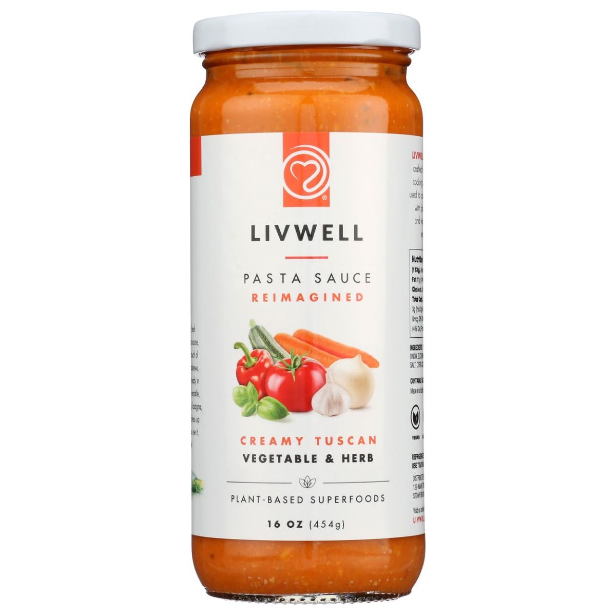LIVWELL FOODS: Creamy Tuscan Vegetable and Herb Sauce, 16 oz - #tag1# - #tag2#