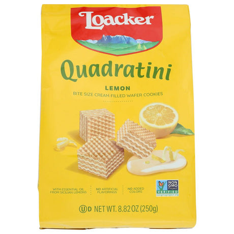 LOACKER: Quadratini Lemon Wafer Cookies, 8.82 oz - #tag1# - #tag2#