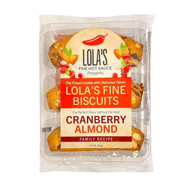LOLAS FINE HOT SAUCE: Biscuit Cranberry Almond, 3.2 oz - #tag1# - #tag2#
