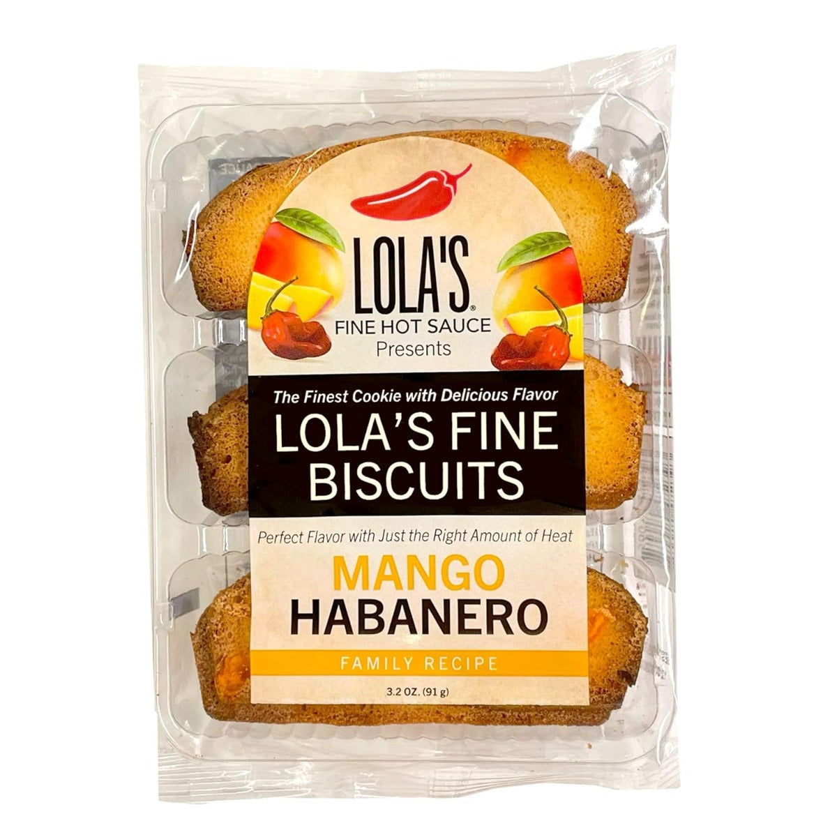 LOLAS FINE HOT SAUCE: Biscuit Mango Habanero, 3.2 oz - #tag1# - #tag2#