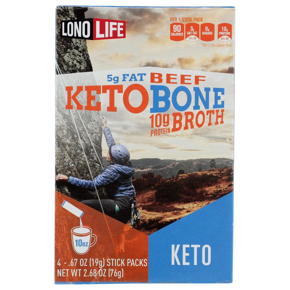 LONOLIFE: Keto Beef Broth 4 Sticks Packs, 2.68 oz - #tag1# - #tag2#