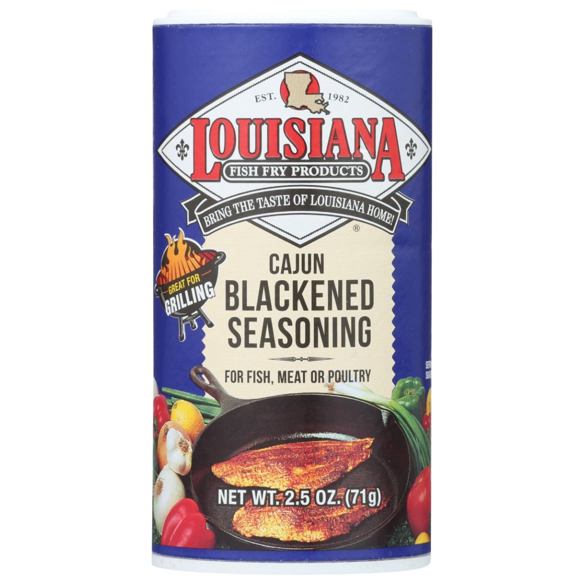 LOUISIANA FISH FRY: Blackened Fish Seasoning, 2.5 oz - #tag1# - #tag2#