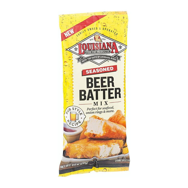 LOUISIANA: Fishy Fry Seasoned Beer Batter Mix, 8.5 oz - Sunshine Co Op. - #tag1# - #tag2# - #tag3# - #tag4#