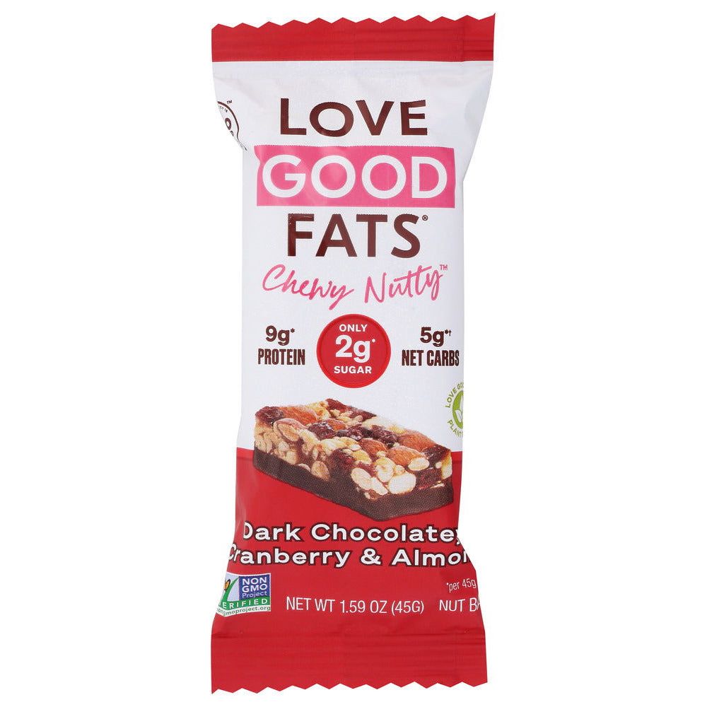 LOVE GOOD FATS: Bar Drk Choc Crnbry Almnd, 1.59 oz - #tag1# - #tag2#