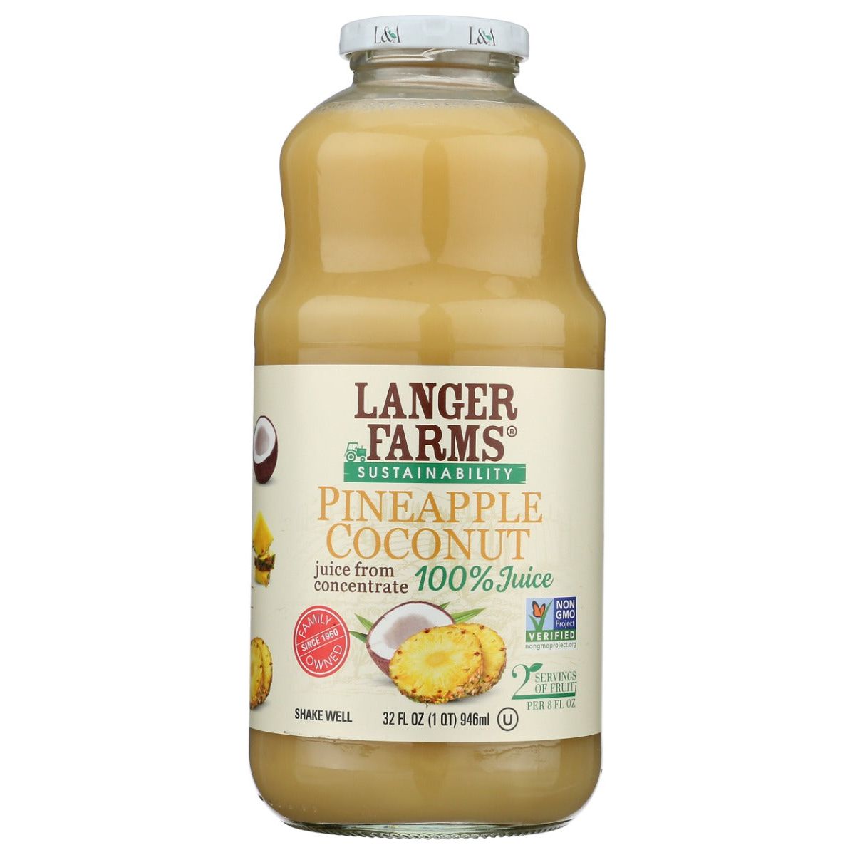 L & A JUICE: Pineapple Coconut Juice, 32 fo - #tag1# - #tag2#