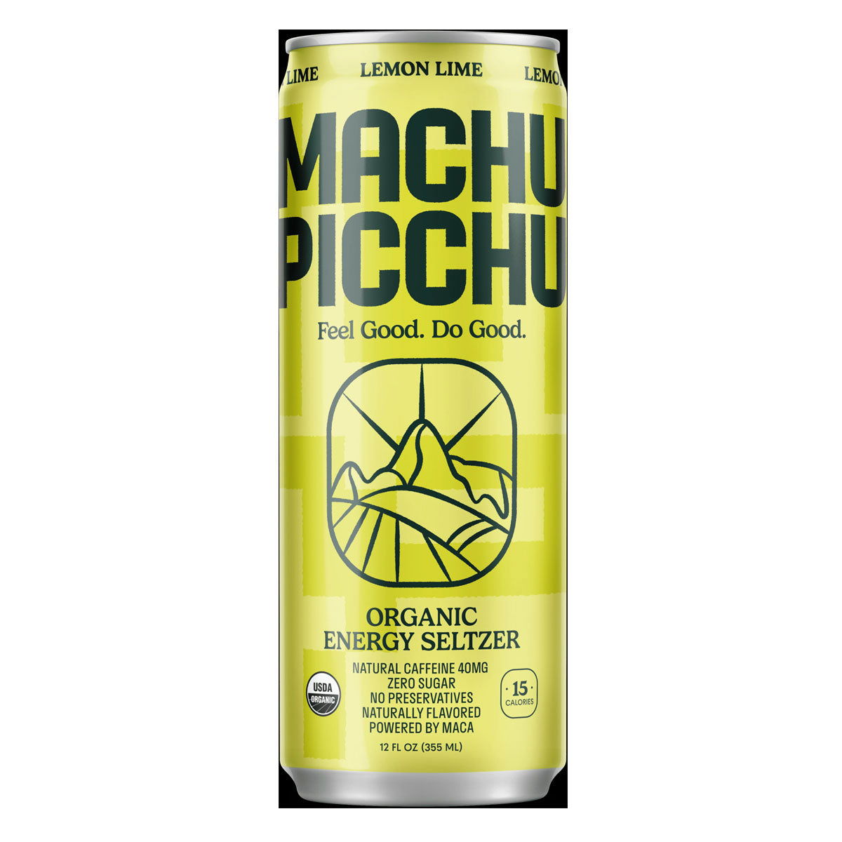 MACHU PICCHU: Lemon Lime Organic Energy Seltzer Drink, 12 fo - #tag1# - #tag2#