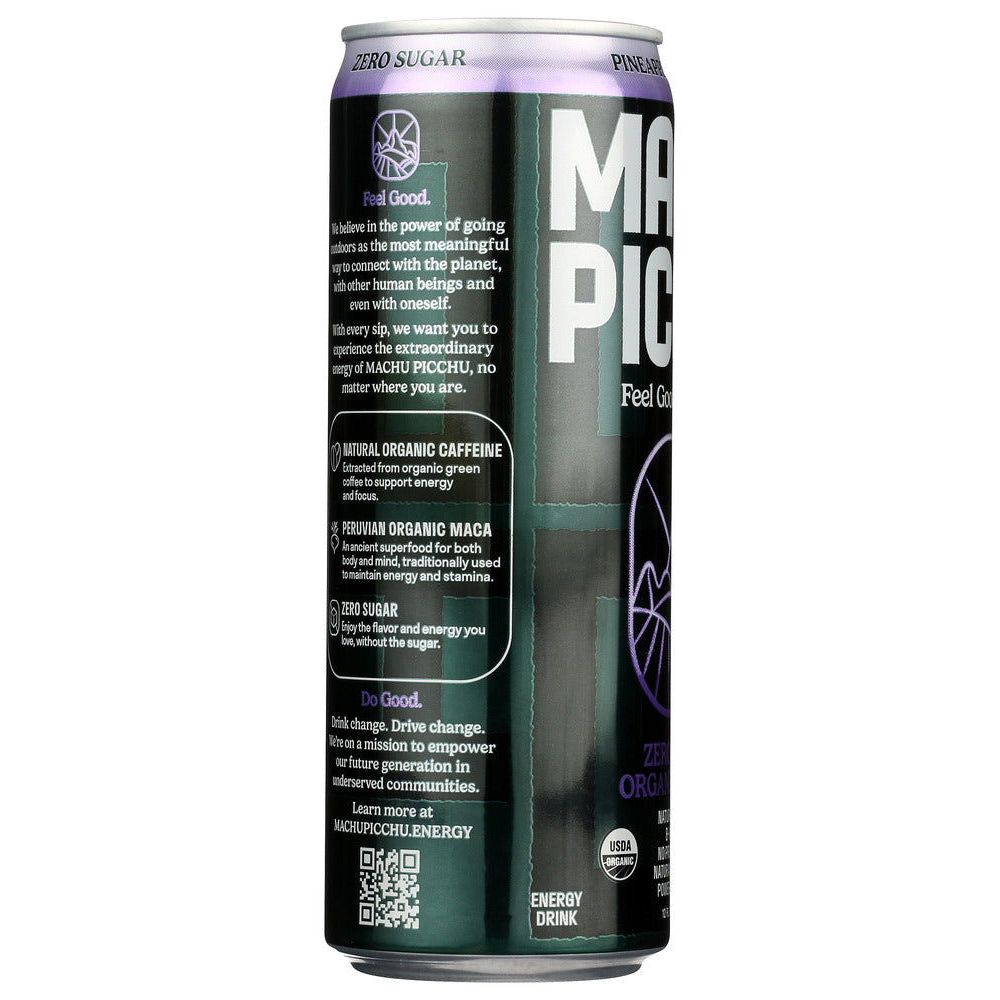 MACHU PICCHU: Pineapple Blueberry Zero Sugar Organic Energy Drink, 12 ...