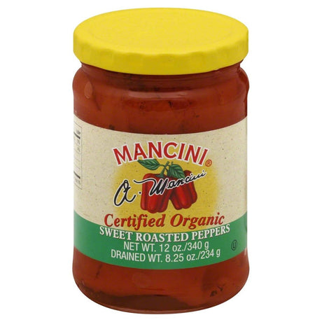 MANCINI: Certified Organic Sweet Roasted Peppers, 12 oz - #tag1# - #tag2#