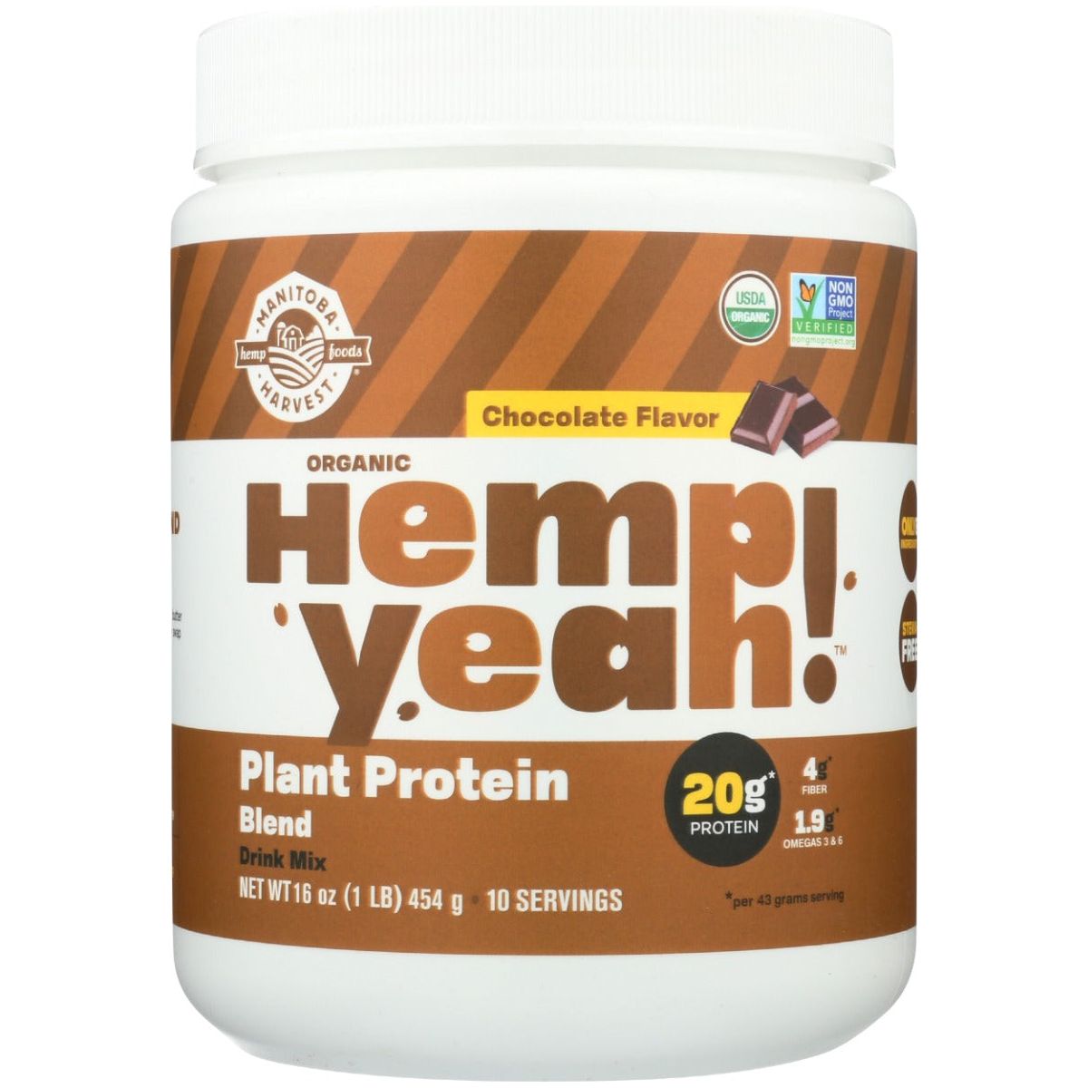 MANITOBA HARVEST: Hemp Yeah Plant Protein Blend Chocolate, 16 oz - #tag1# - #tag2#