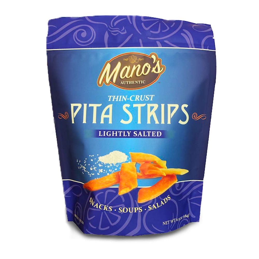 MANO'S AUTHENTIC: Pita Strips Lghtly Sltd, 6.5 oz - #tag1# - #tag2#