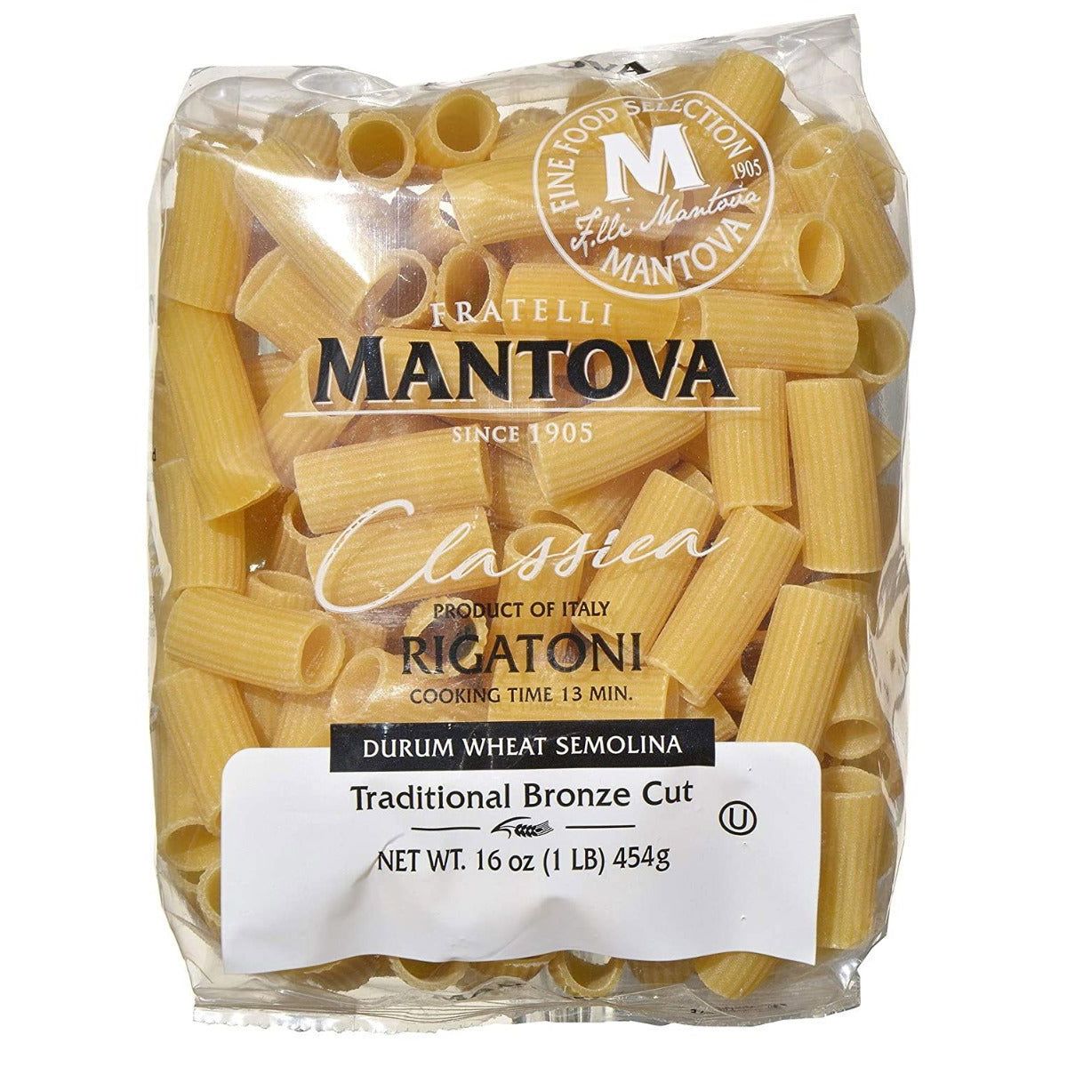 MANTOVA: Pasta Rigatoni Bronze, 16 oz - #tag1# - #tag2#