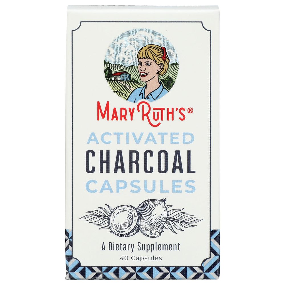 MARYRUTHS: Activated Charcoal Capsules, 40 vc - #tag1# - #tag2#