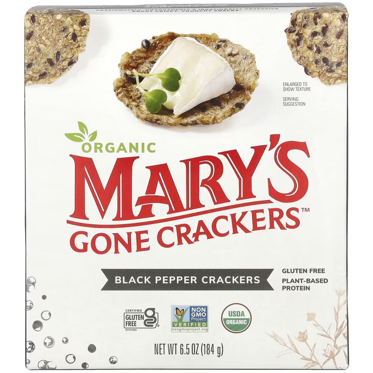 MARY'S GONE CRACKERS: Organic Crackers Black Pepper, 6.5 oz - #tag1# - #tag2#
