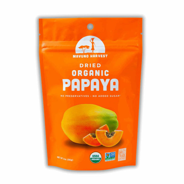 MAVUNO HARVEST: Dried Fruit Organic Papaya, 2 oz - Sunshine Co Op. - #tag1# - #tag2# - #tag3# - #tag4#