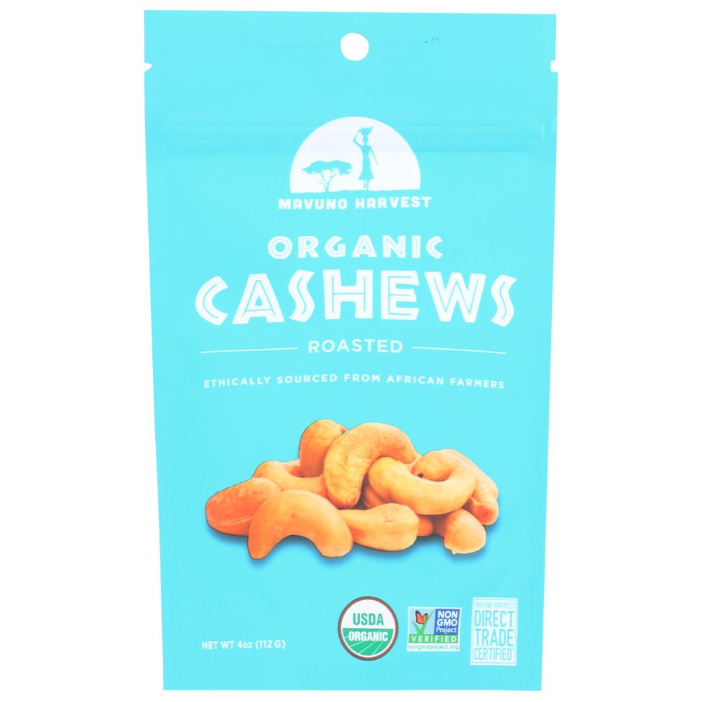MAVUNO HARVEST: Organic Roasted Cashews, 4 oz - #tag1# - #tag2#