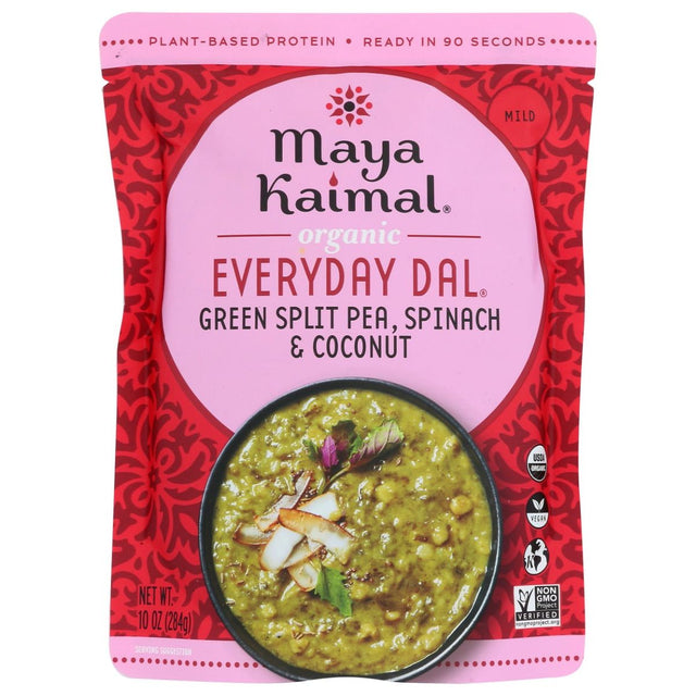 MAYA KAIMAL: Green Split Pea Spinach and Coconut Organic Everyday Dal, 10 oz - #tag1# - #tag2#