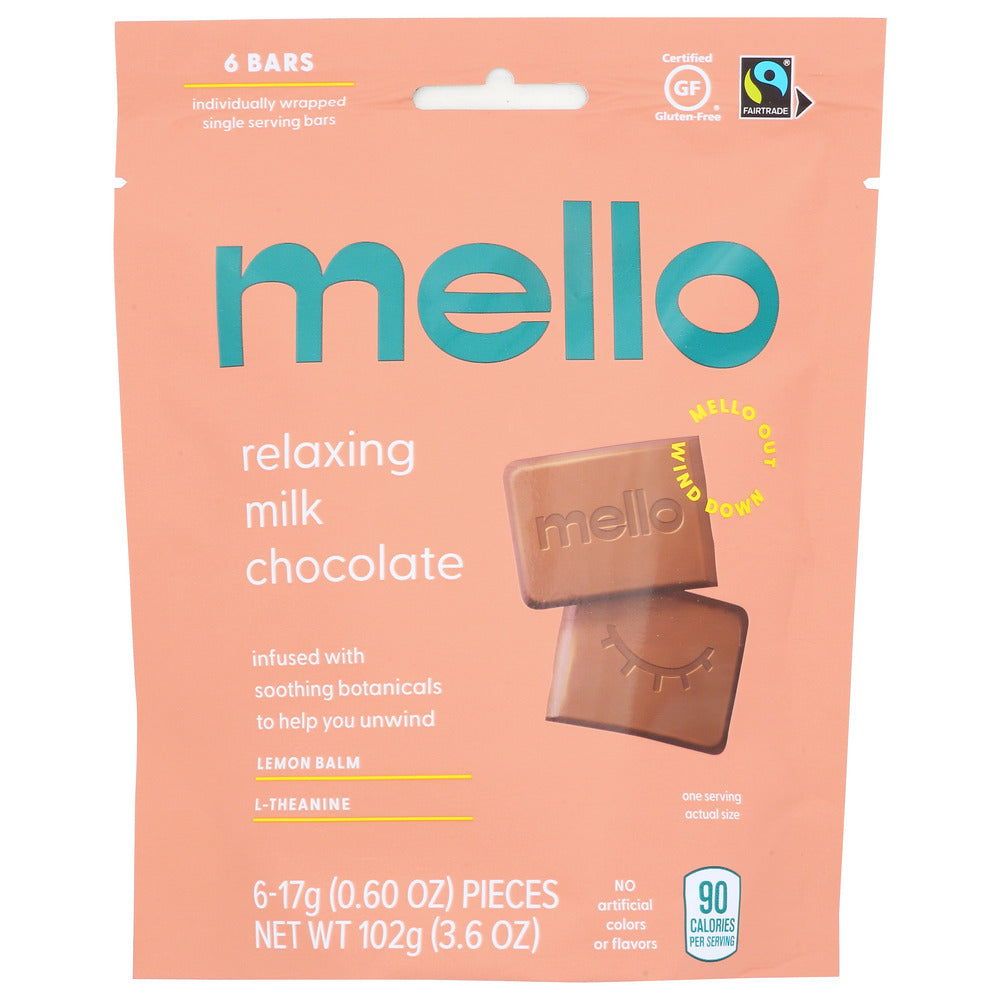 MELLO: Relaxing Milk Chocolate, 3.6 oz - #tag1# - #tag2#