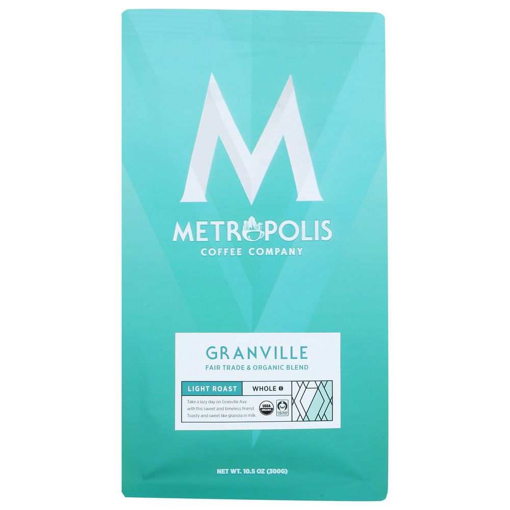 METROPOLIS COFFEE: Granville Blend Light Roast Whole Bean Coffee, 10.5 oz - #tag1# - #tag2#