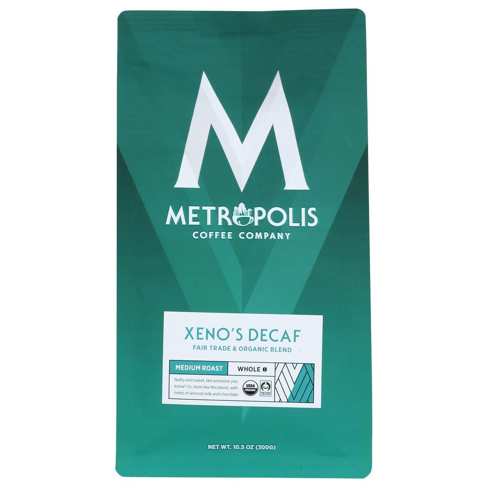 METROPOLIS COFFEE: Xeno's Decaf Blend Medium Roast Whole Bean Coffee, 10.5 oz - #tag1# - #tag2#