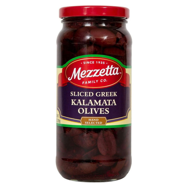 MEZZETTA: Sliced Greek Kalamata Olives, 9.5 oz - Sunshine Co Op. - #tag1# - #tag2# - #tag3# - #tag4#