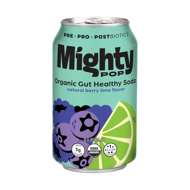 MIGHTY POP: Berry Lime Soda, 12 fo - #tag1# - #tag2#