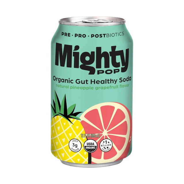 MIGHTY POP: Pineapple Grapefruit Soda, 12 fo - #tag1# - #tag2#