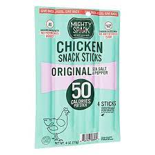 MIGHTY SPARK: Stick Snack Chiken Seasalt Pepper, 4 oz - #tag1# - #tag2#