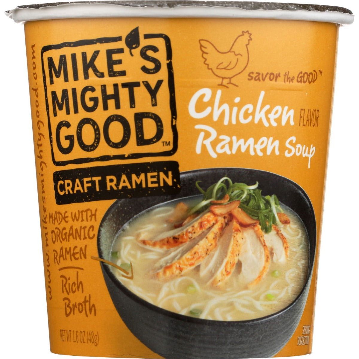 MIKES MIGHTY GOOD: Chicken Flavor Ramen Noodle Soup Cup, 1.6 oz - Sunshine Co Op. - #tag1# - #tag2# - #tag3# - #tag4#