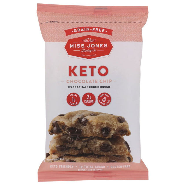 MISS JONES BAKING CO: Keto Ready To Bake Dough Chocolate Chip, 11.84 oz - #tag1# - #tag2#