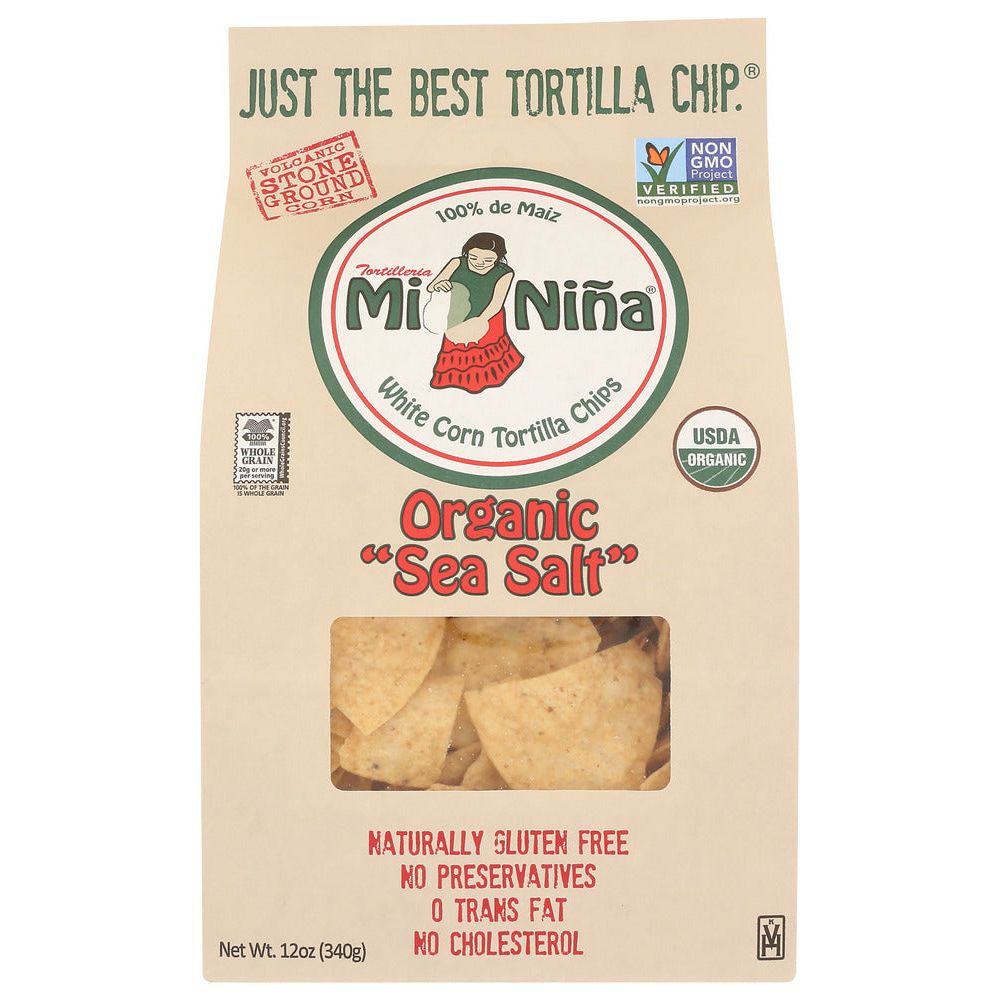 MI NINA: Chips Tortilla Sea Salt, 12 oz - #tag1# - #tag2#
