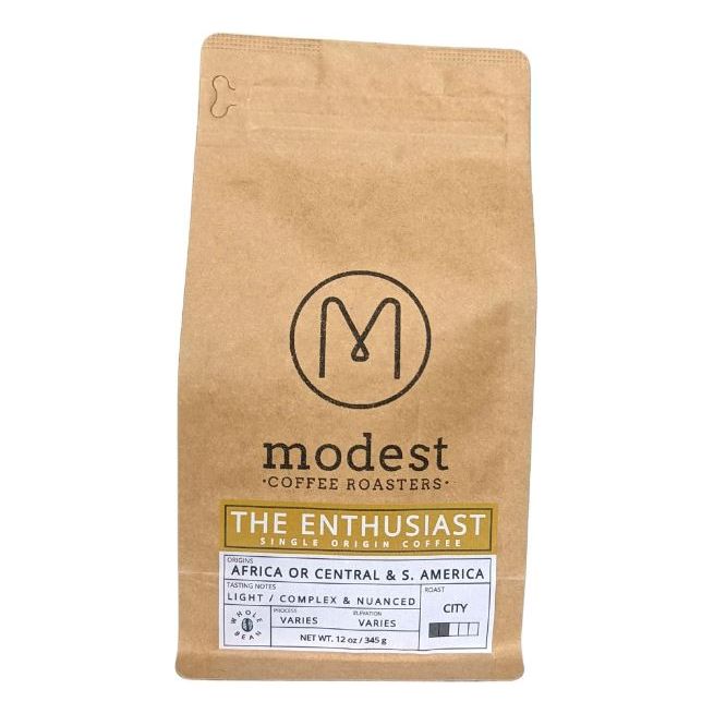 MODEST COFFEE ROASTERS: The Enthusiast Single Origin Coffee, 12 oz - #tag1# - #tag2#
