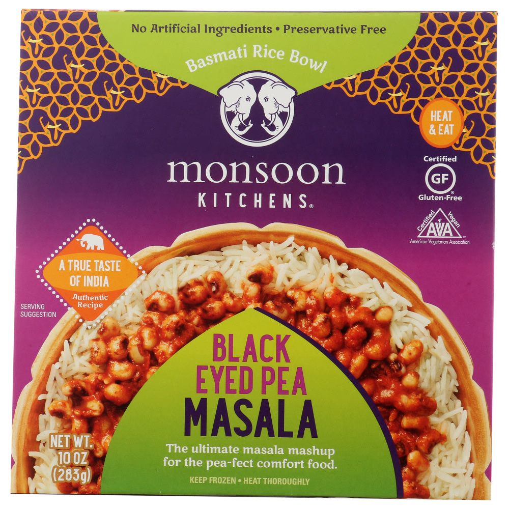 MONSOON KITCHENS INC: Bowl Blk Pea Msala Rice, 10 oz - #tag1# - #tag2#