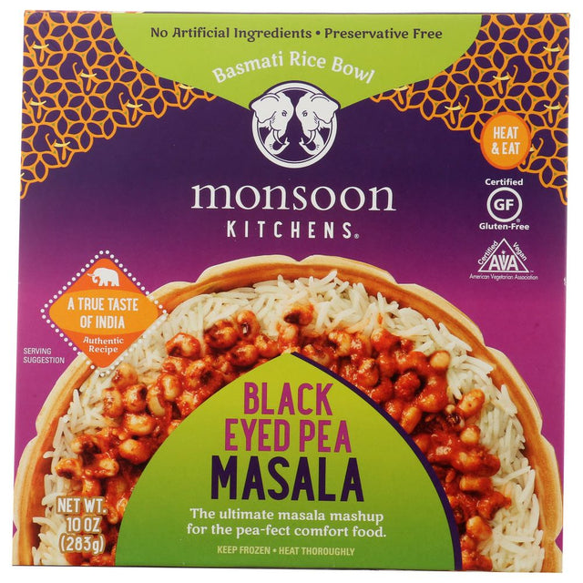 MONSOON KITCHENS INC: Bowl Blk Pea Msala Rice, 10 oz - #tag1# - #tag2#