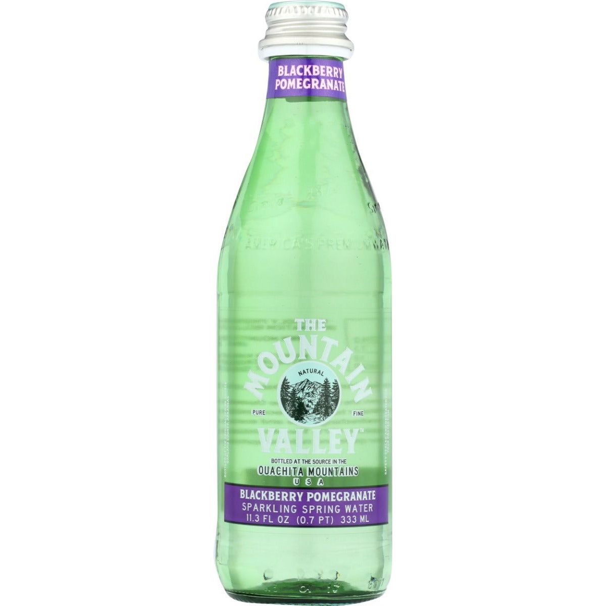 MOUNTAIN VALLEY: Sparkling Blackberry Pomegranate In Glass, 333 ml - Sunshine Co Op. - #tag1# - #tag2# - #tag3# - #tag4#