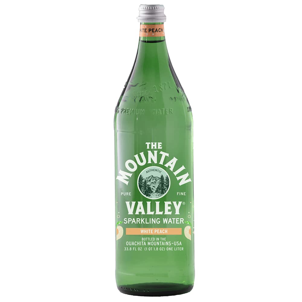 MOUNTAIN VALLEY: White Peach Sparkling Water, 33.8 fo - Sunshine Co Op. - #tag1# - #tag2# - #tag3# - #tag4#
