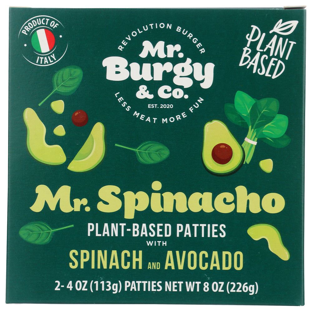 MR. BURGY & CO: Patties Spinach Avocado, 8 oz - #tag1# - #tag2#