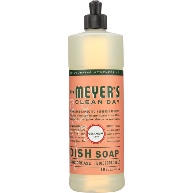 MRS. MEYER'S: Clean Day Liquid Dish Soap Geranium Scent, 16 oz - #tag1# - #tag2#