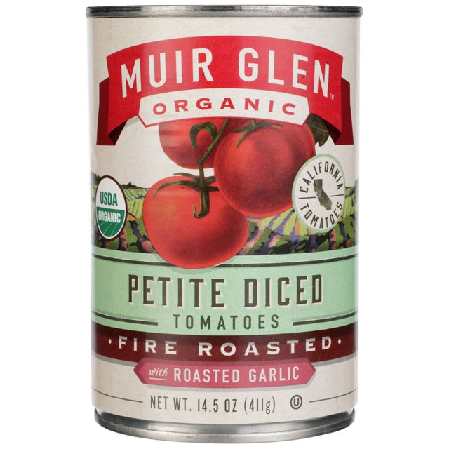 MUIR GLEN: Organic Fire Roasted Diced Tomatoes With Garlic, 14.5 oz - Sunshine Co Op. - #tag1# - #tag2# - #tag3# - #tag4#