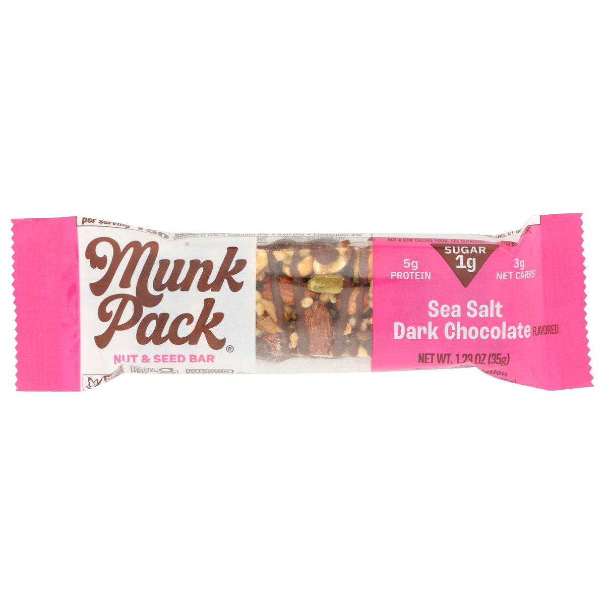 MUNK PACK: Sea Salt Dark Chocolate Nut and Seed Bar, 1.23 oz - #tag1# - #tag2#