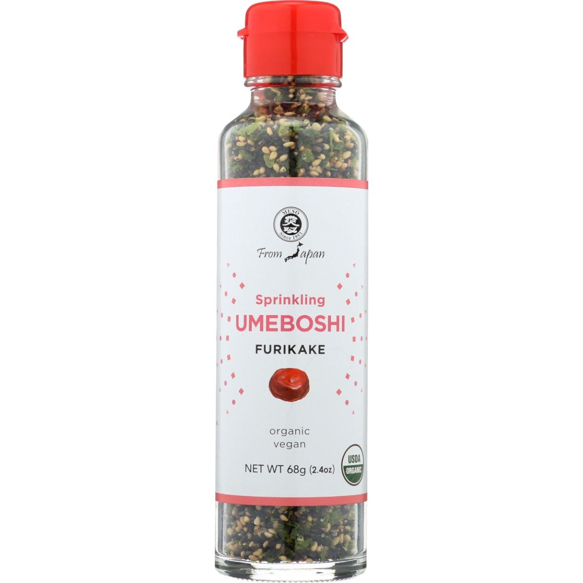 MUSO FROM JAPAN: Organic Sprinkling Furikake Umeboshi Flavor, 2.4 oz - #tag1# - #tag2#