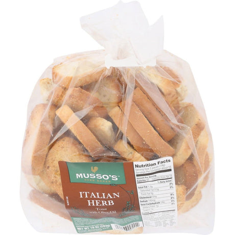 MUSSOS: Italian Herb Toast With Olive Oil, 10 oz - #tag1# - #tag2#