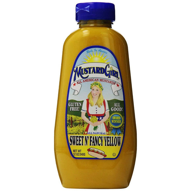 MUSTARD GIRL: Sweet N Fancy Yellow Mustard, 12 oz - #tag1# - #tag2#