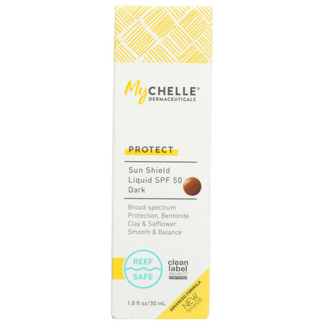 MYCHELLE DERMACEUTICALS: Sun Shield Liquid Tint SPF 50 Dark, 1.2 oz - #tag1# - #tag2#