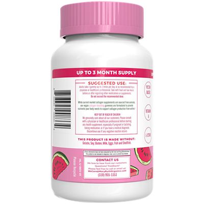 MaryRuth's Vegan Collagen Gummies - Watermelon Flavor - 90 Gummies - Sunshine Co Op. - #tag1# - #tag2# - #tag3# - #tag4#