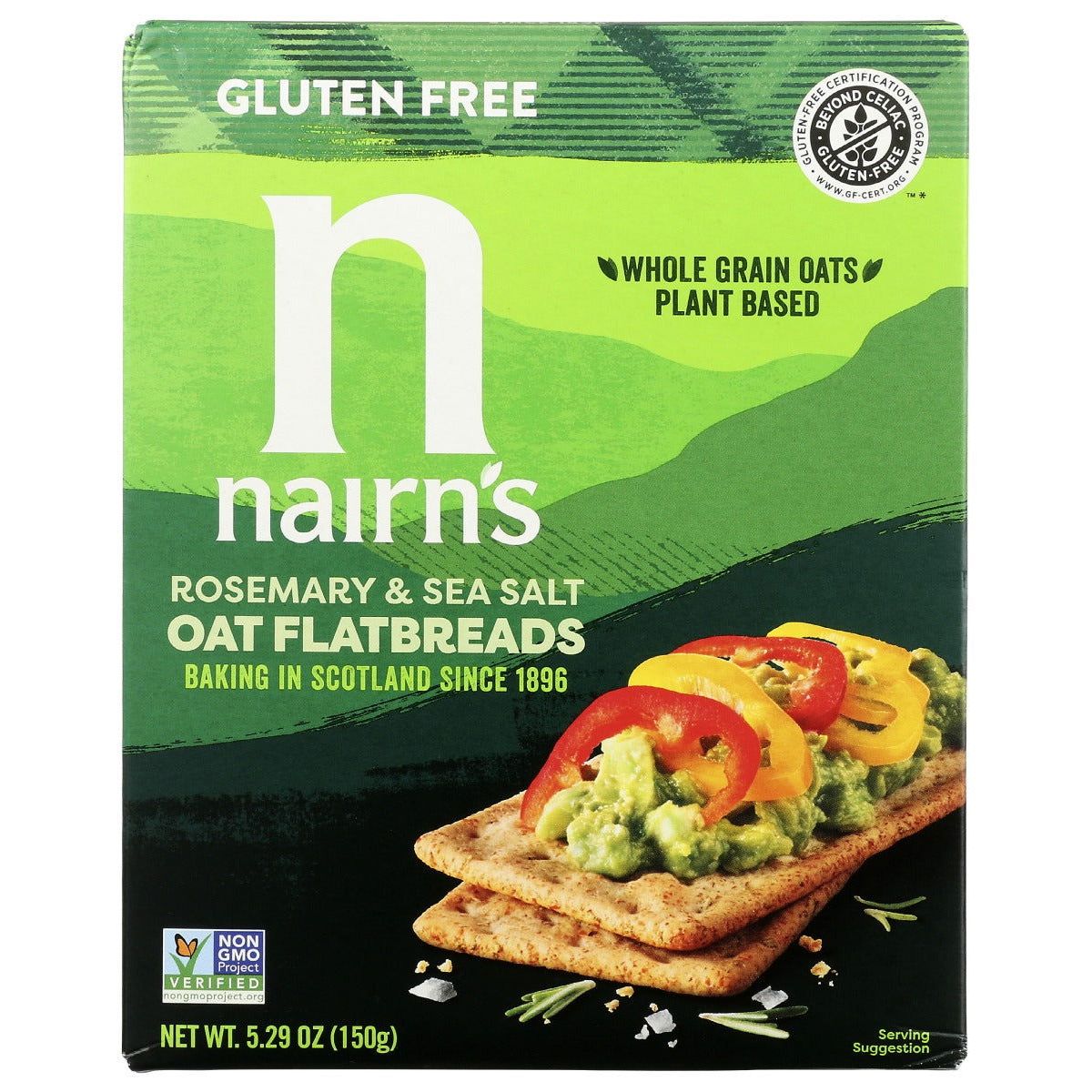 NAIRNS: Rosemary & Sea Salt Oat Flatbreads, 5.29 oz - #tag1# - #tag2#
