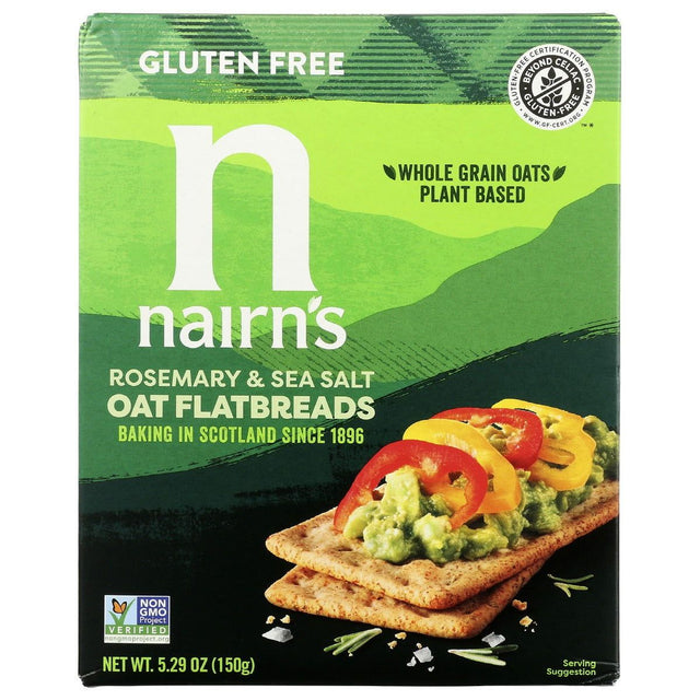 NAIRNS: Rosemary & Sea Salt Oat Flatbreads, 5.29 oz - #tag1# - #tag2#