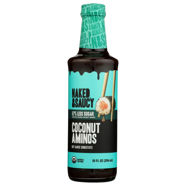 NAKED AND SAUCY: Coconut Aminos Sauce Less Sugar, 10 fo - #tag1# - #tag2#