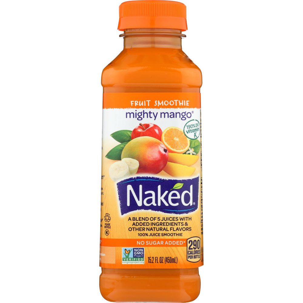NAKED: Juice Mighty Mango Pure Fruit 100% Juice Smoothie, 15.2 oz - #tag1# - #tag2#